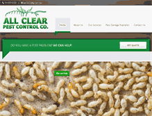 Tablet Screenshot of allclearpestcontrolma.com